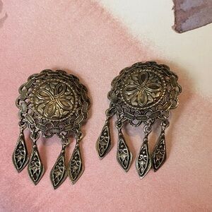 Vintage Style Gold Dangle Earrings